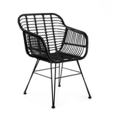 Homla Jardin Braided Chair 57 x 62 x 81cm - Black